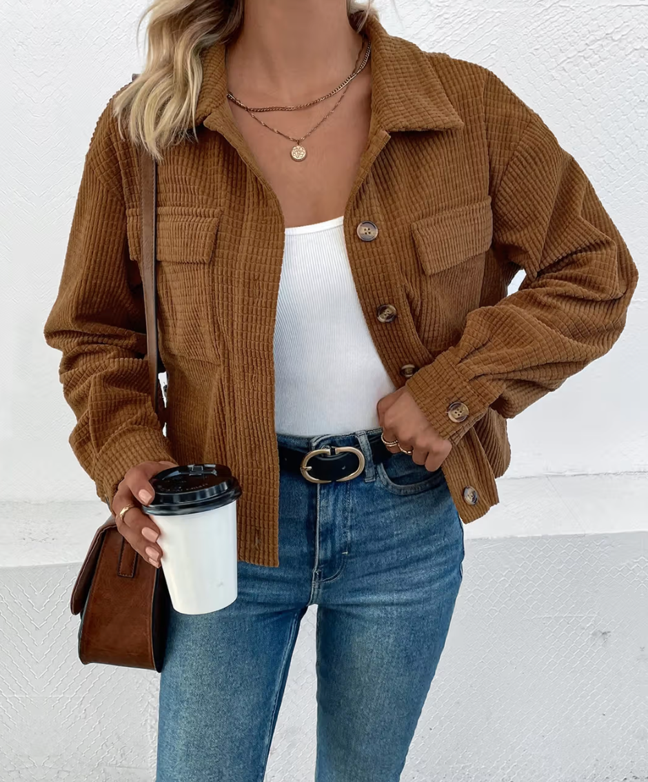 Cropped Corduroy Jacket