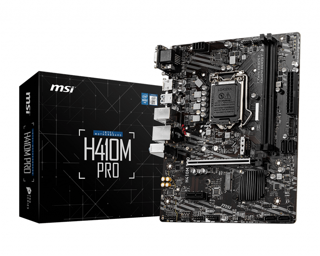 MSI H410M PRO-VH mATX Motherboard (10th Gen Intel Core, LGA 1200 Socket, DDR4, USB 3.2 Gen 1, Intel Gigabit LAN, VGA/HDMI)